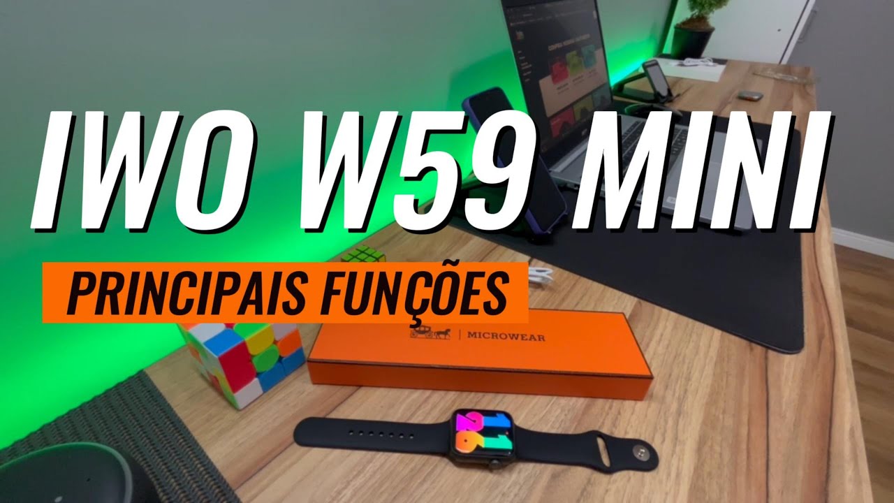 IWO W59 MINI 41MM SÉRIE 9  - Mostrando As Principais Funções