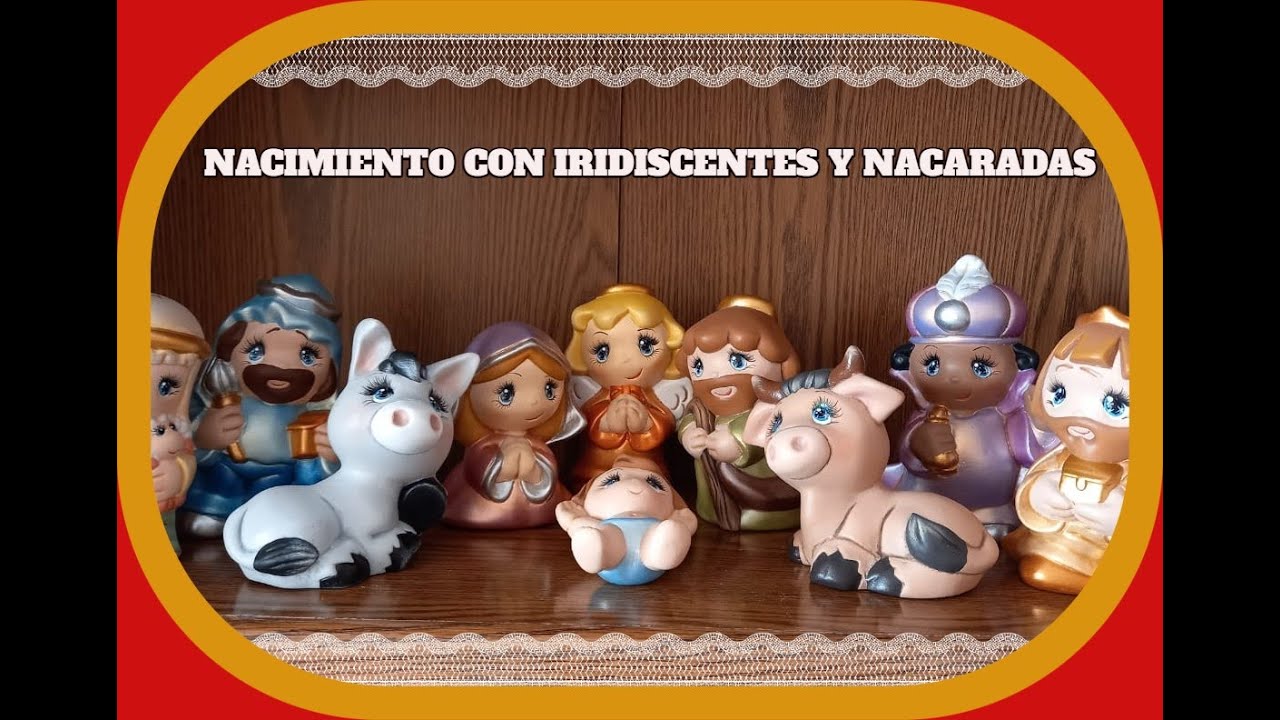 CÓMO PINTAR NACIMIENTO CON PINTURAS IRIDISCENTES Y PERLESCENTES