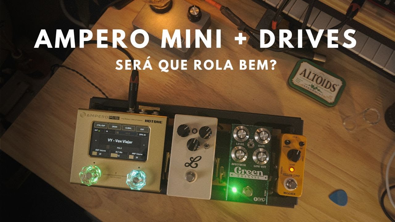 Ampero Mini + Drives | Ficou bom? // Amps Vox e Fender // Delays e Reverbs