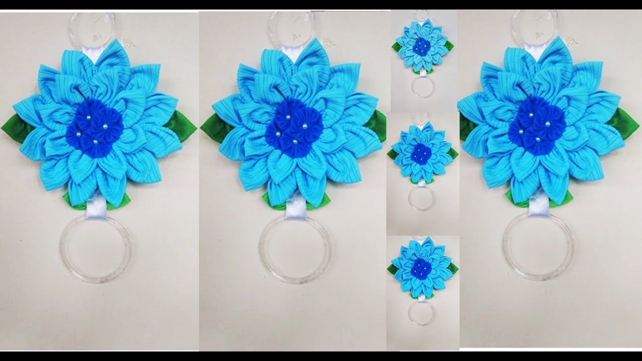 PORTA PANO DE PRATO FLOR DE FUXICO SUPER LINDA