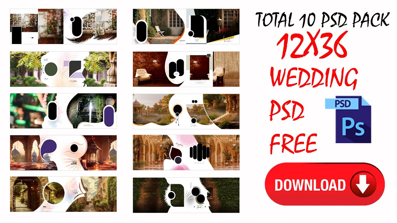 Wedding album 12x36 psd download || 12×36 album psd file free download