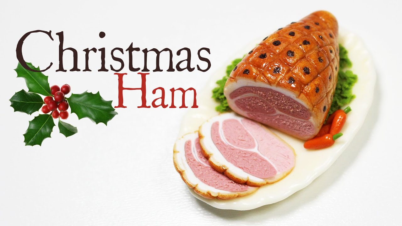 polymer clay Christmas Ham TUTORIAL