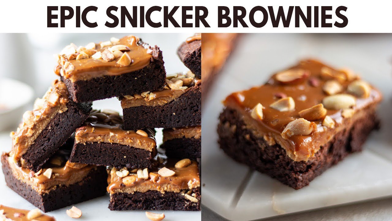 EPIC SNICKER BROWNIES| Salted Caramel, Peanut Butter Brownies | Eggless option| Bake With Shivesh