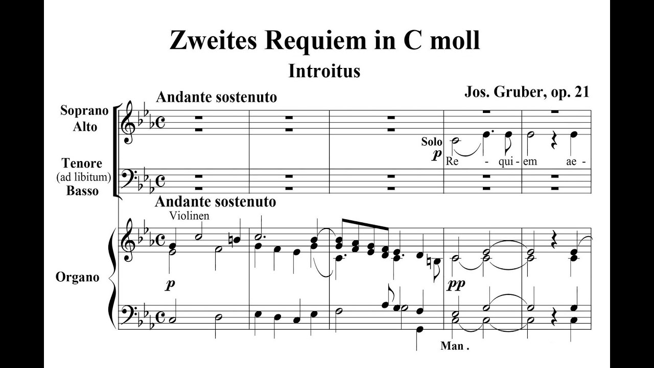 Gruber, Josef (1855 - 1933) Zweites Requiem in C moll, Op.21.