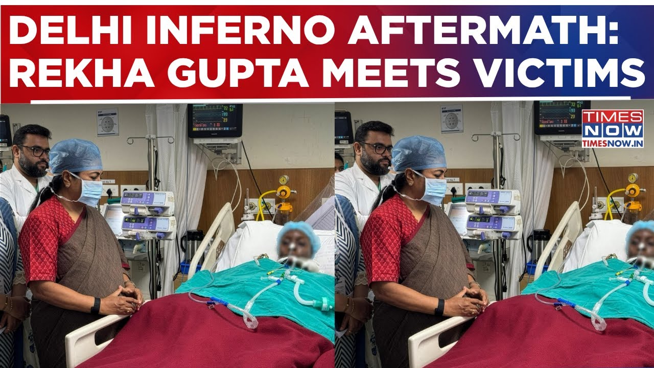 Delhi Fire Tragedy: Rekha Gupta Meets Victims; Hotel Owner Arrested As Police Hunts For Manager
