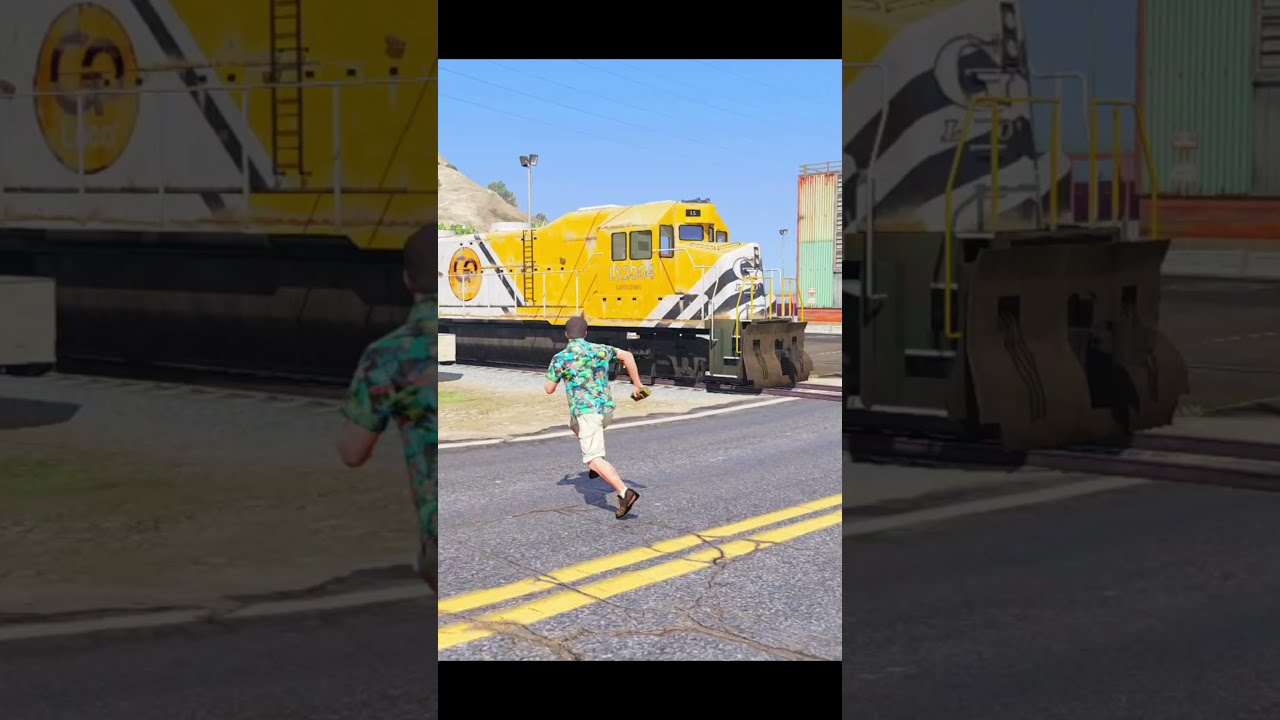 GTA V MICHAEL DESTROYING TRAIN #Short | Nuclear Vishu