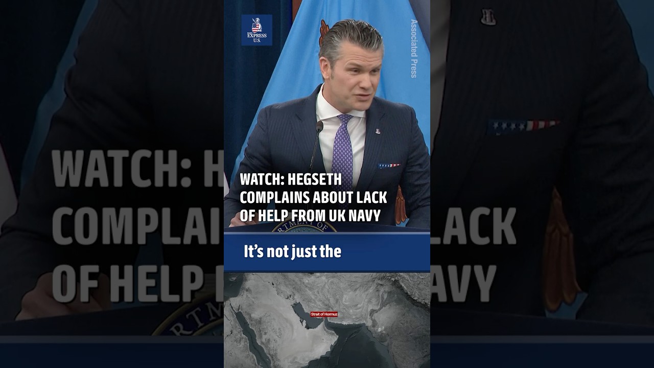 Hegseth Complains About No Help From UK in Strait of Hormuz #news #politics #iranwar #petehegseth