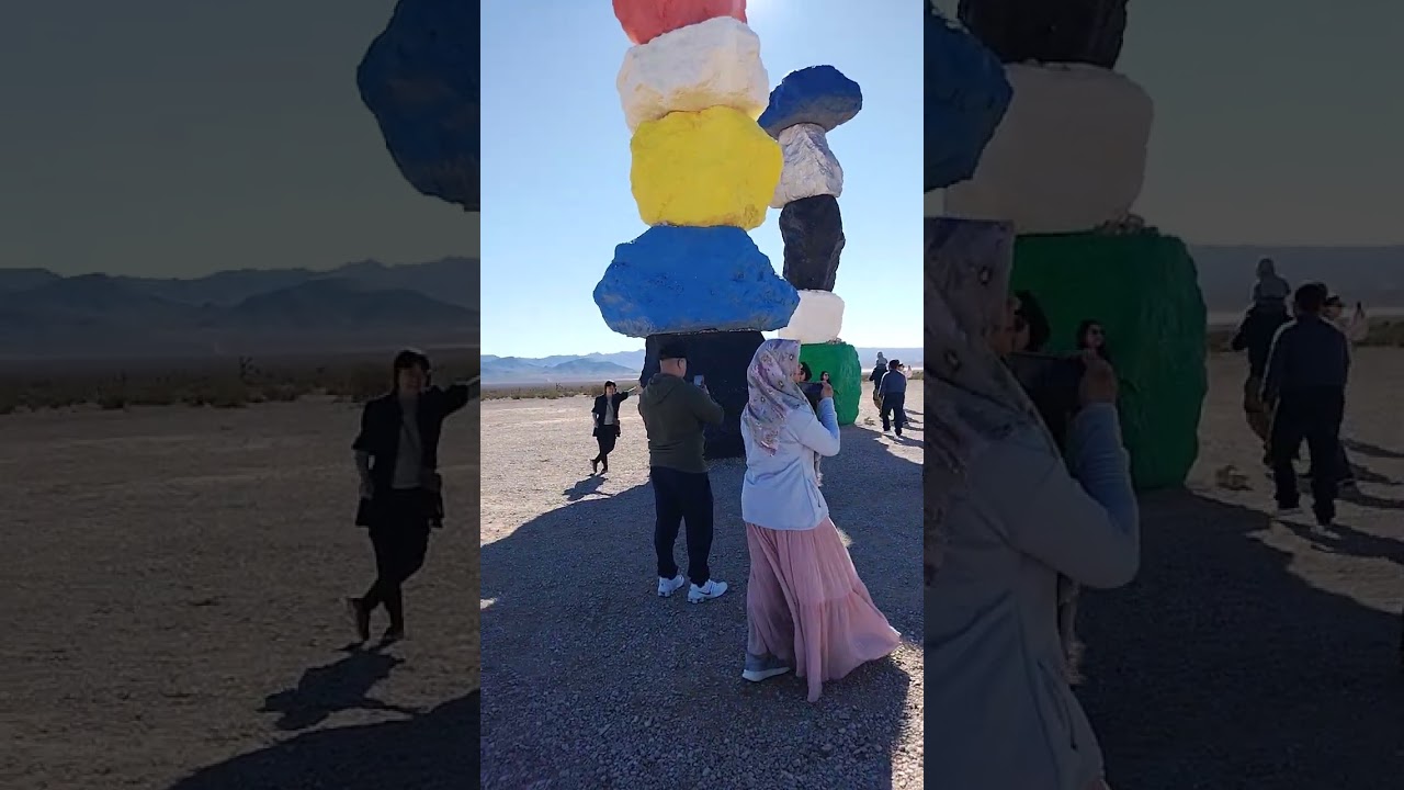 At Seven magic mountains Las Vegas, Nevada