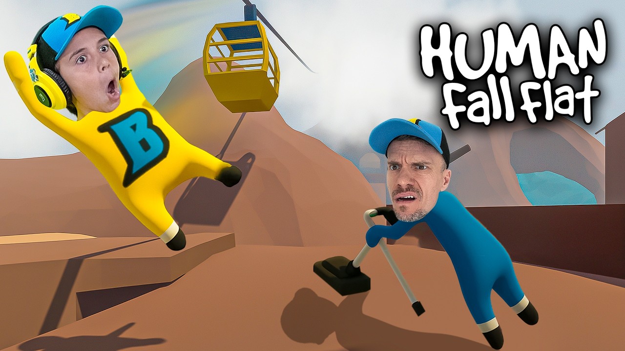NUNCA IMAGINAMOS esse FINAL no Human Fall Flat! (Até o Marcos Ficou CHOCADO) -  Brancoala Games
