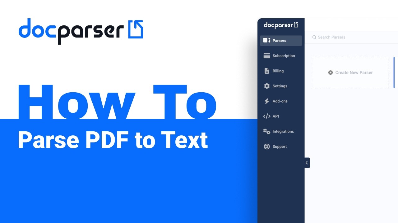 Docparser Academy: How to Parse PDF to Text