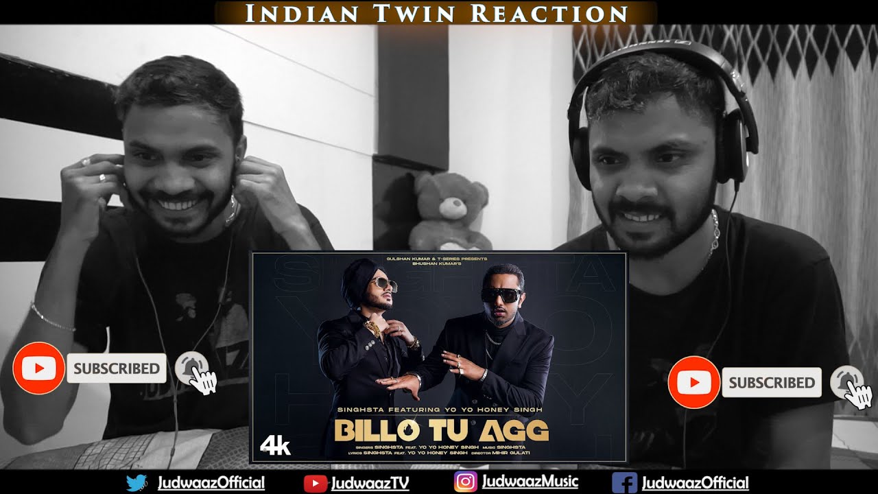 Indian Twin Reaction | Billo Tu Agg | Singhsta Feat. Yo Yo Honey Singh