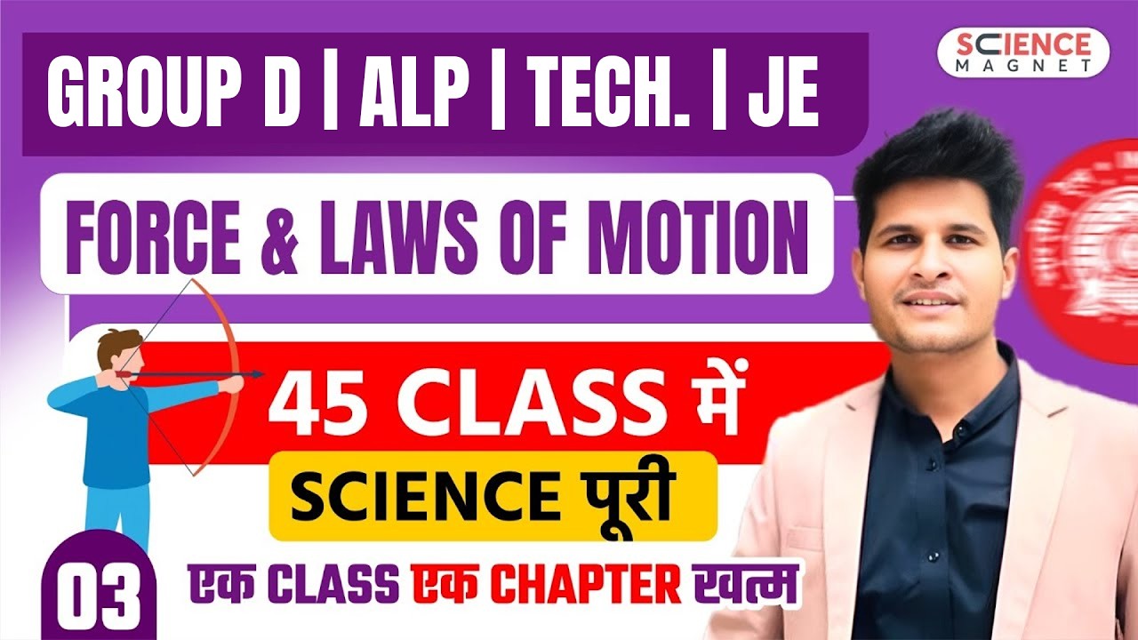 Class - 3 Force & Laws of Motion | Railway Exams 2026 |45 Classes में पूरी Science By Neeraj Sir