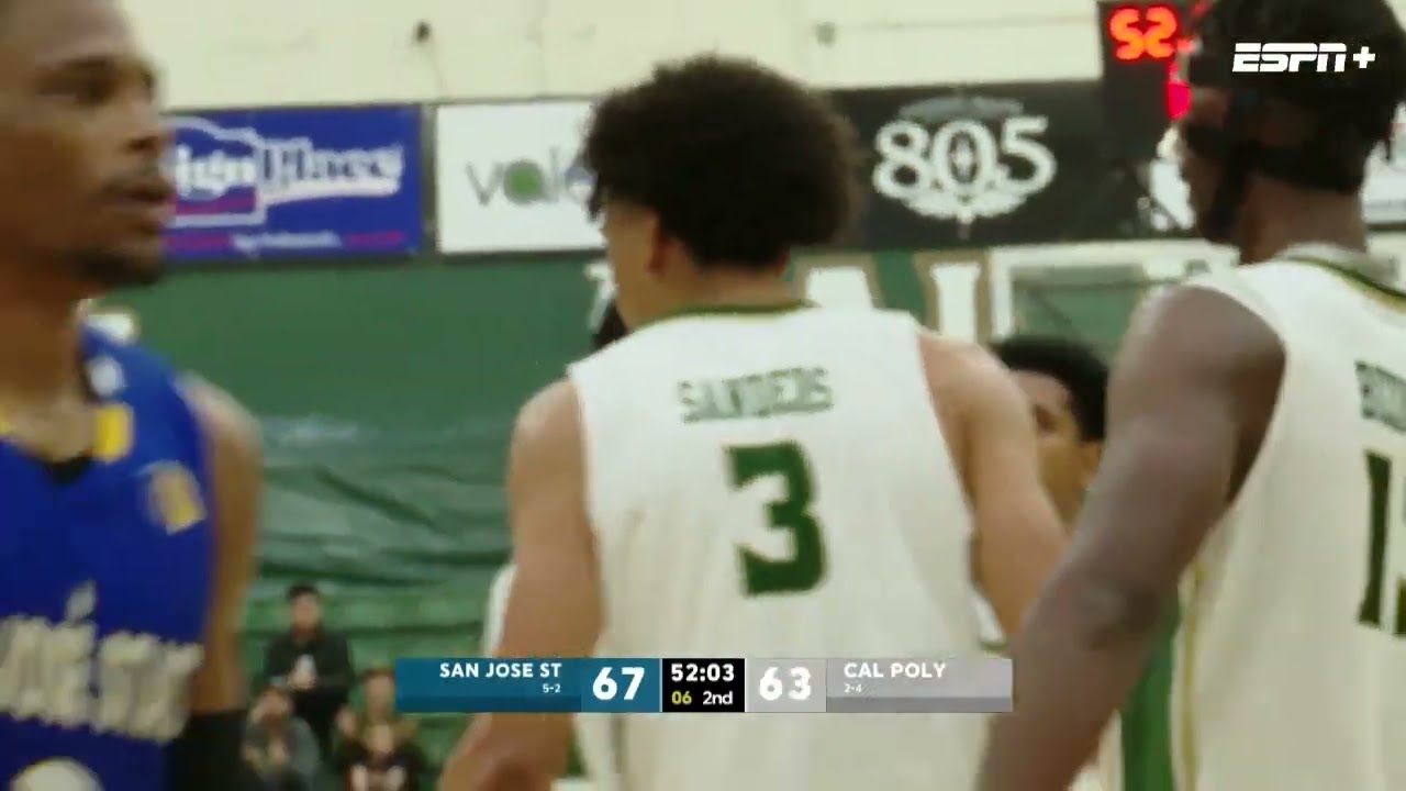 Cal Poly vs. San Jose St, Men's Basketball Highlights -- Nov. 29th, 2023
