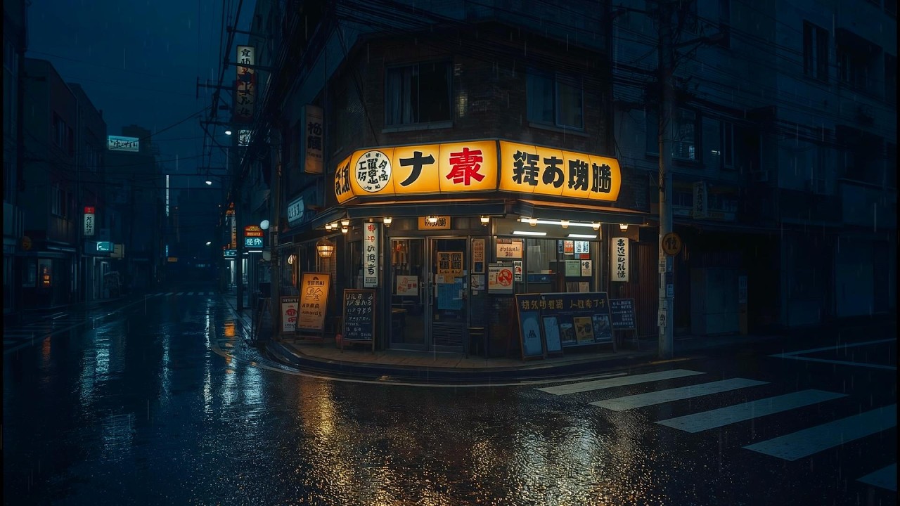 Tokyo Midnight Rain 🌧️ — Lonely Tokyo Streets with Calm Lofi