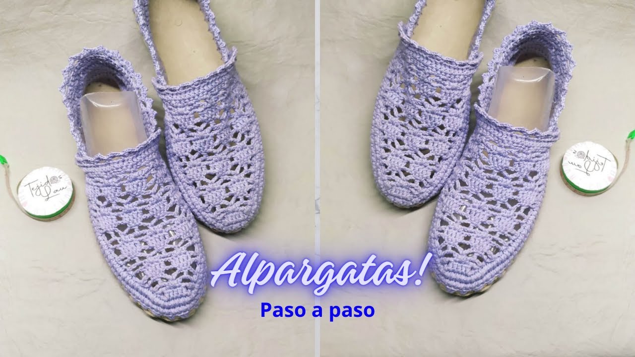 Alpargatas caladas tejidas paso a paso