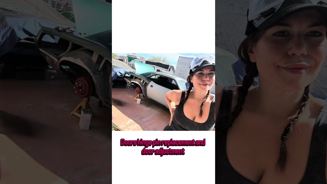 1970 ~ 340 Barracuda ~ Door Hinge Pin Replacement and Door Adjustment 