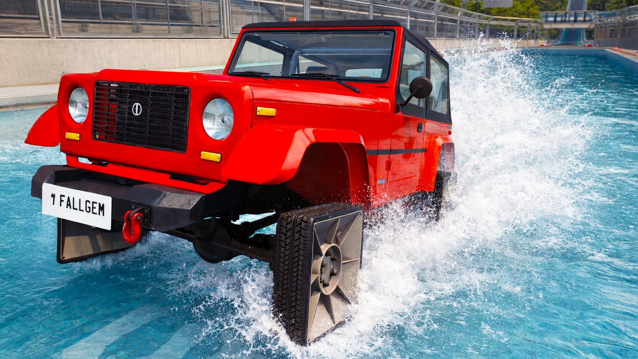 Which Randomly Generated Car Config Can WATER SKIP Furthest On Car Jump Arena? PART 3 | BeamNG Drive