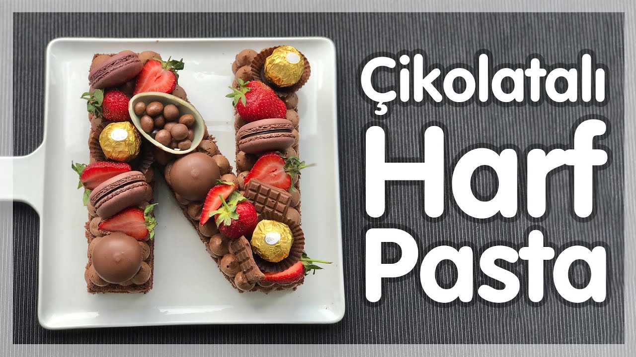 Tam Ölçülü Çikolatalı Harf Pasta