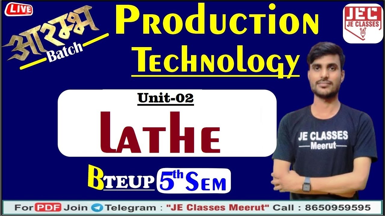 🔥14 Production Technology ( PT ) Class Mechanical Engineering 5th Sem BY JE CLASSES Meerut
