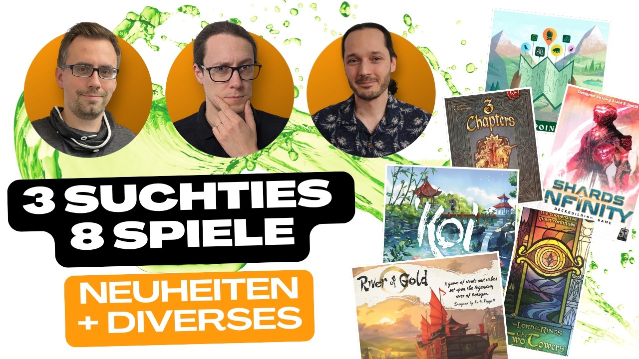 3 Suchties - 8 Spiele | Team Aufgetischt #368 - KOI, Am goldenen Fluss, Waypoints, QuizWiz