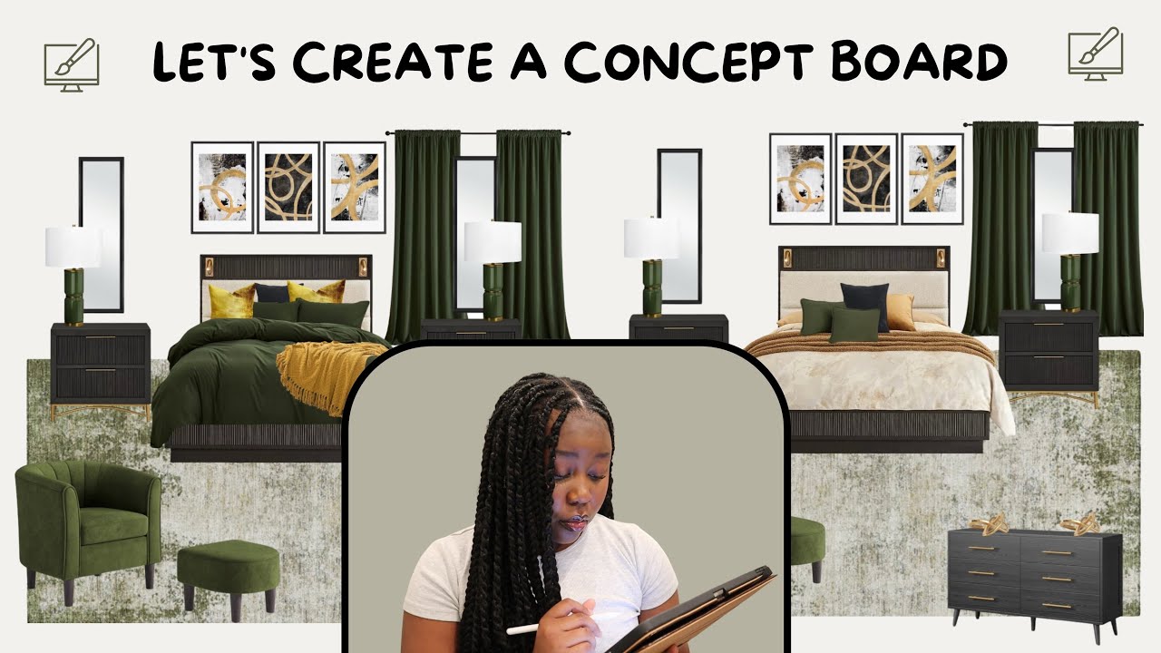 Day In The Life Of An Interior Design Student | How to Create a Concept board