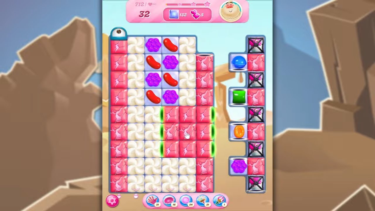 Candy Crush Saga LEVEL 712 NO BOOSTERS (new version)🐟☑️