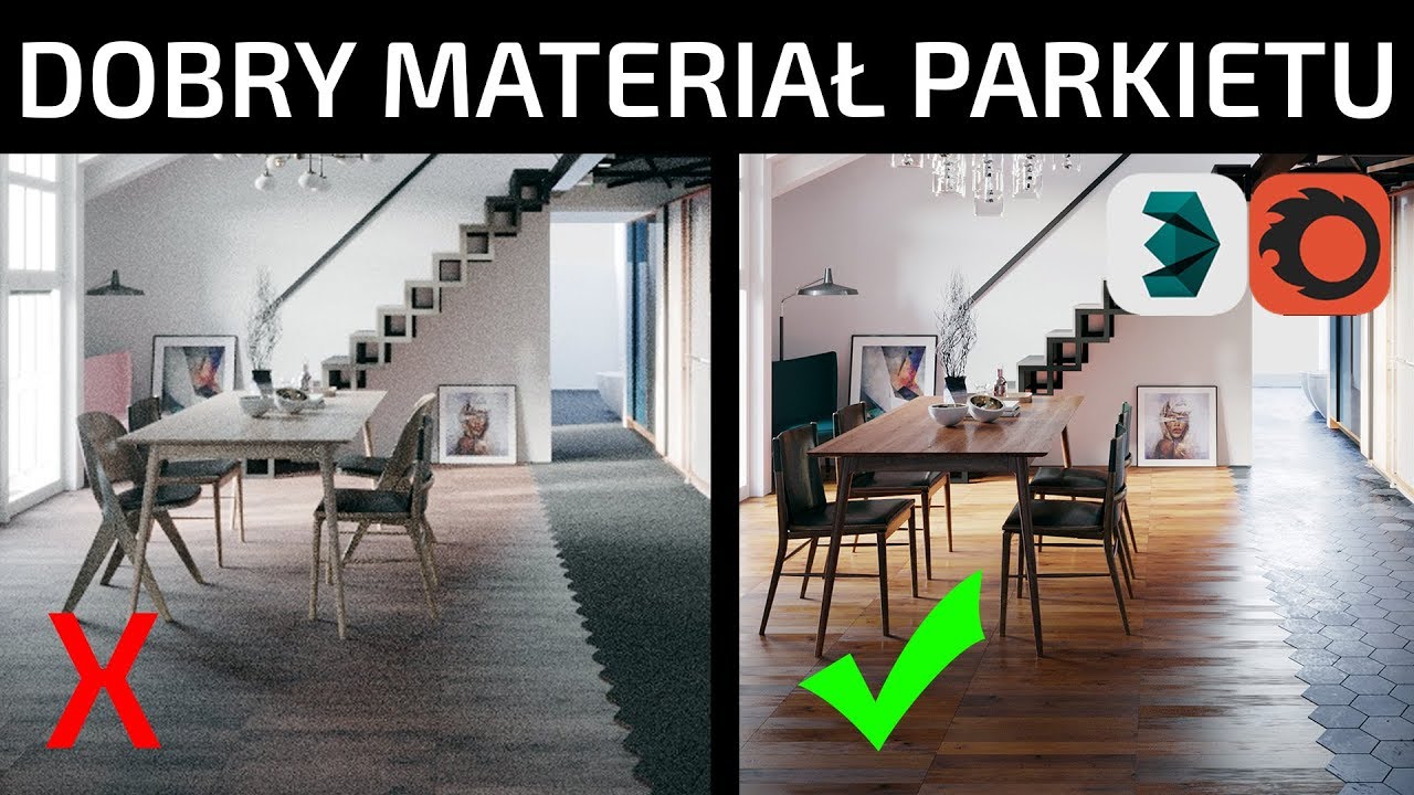 Parkiet - fotorealistyczny materiał [3ds Max + Corona]