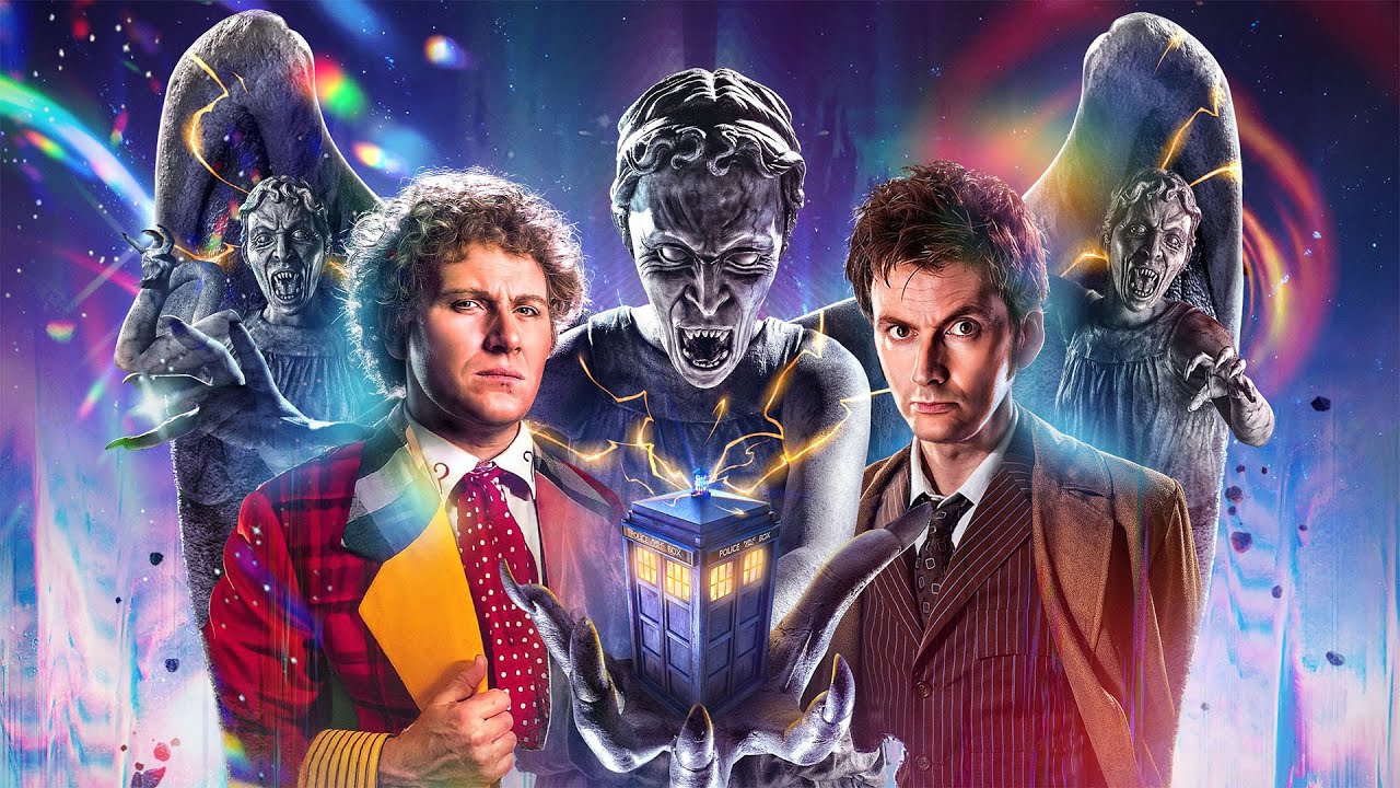 David Tennant and Colin Baker in Doctor Who - Wink