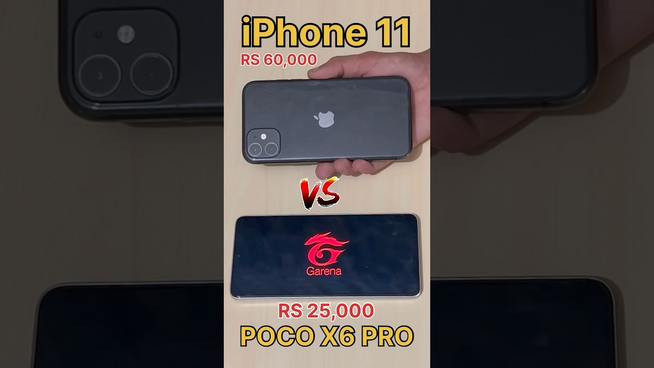iPhone 11😈 vs POCO X6 PRO vs Galaxy Z Fold 6 vs RS 60,000 - FREEFIRE TEST #freefire