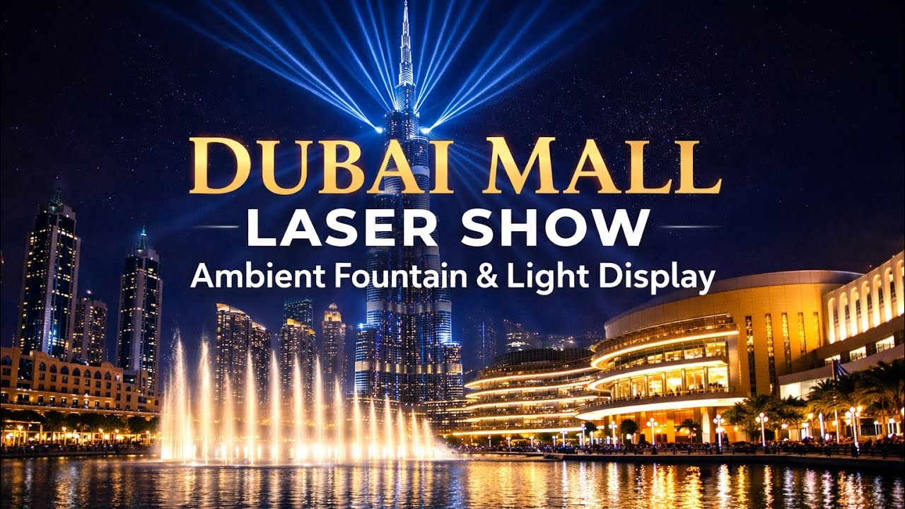 Dubai Mall Laser Show | Ambient Fountain & Light Display | Skyline Silence I 
