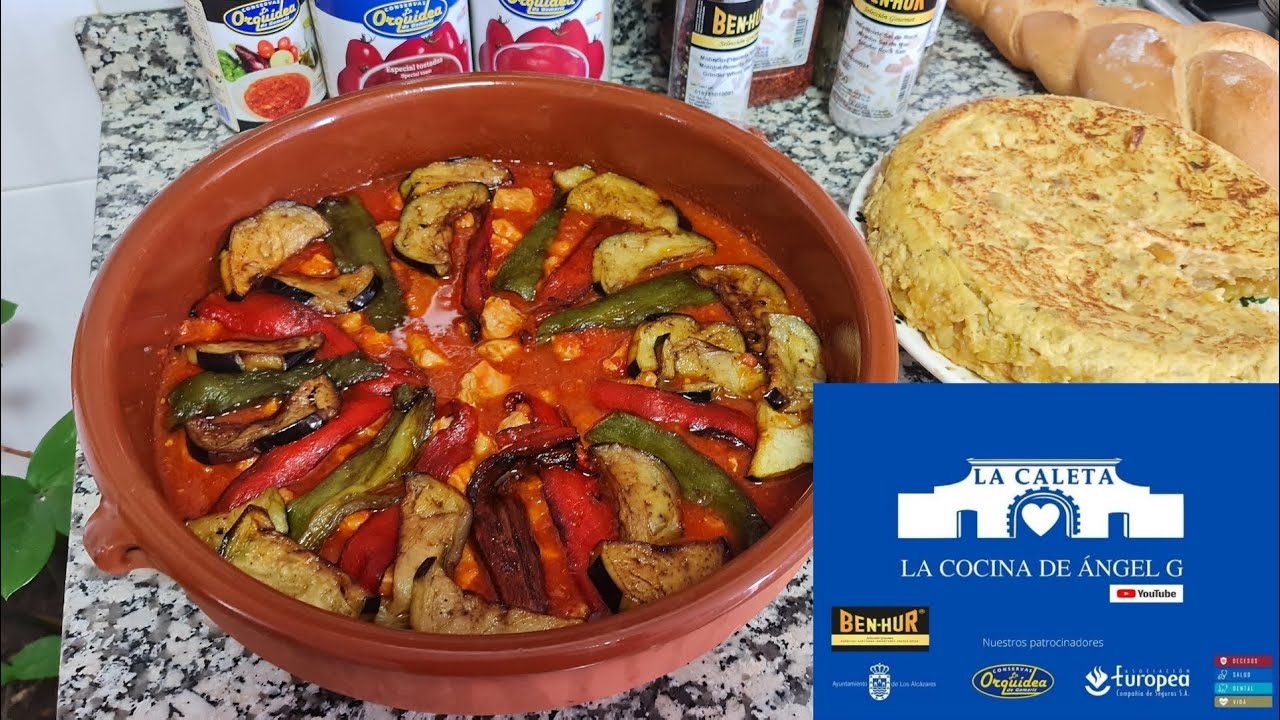 Magra frita con tomate y tortilla de patatas