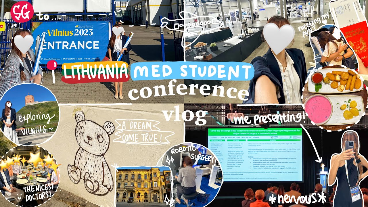 med student vlog ✈️ 🎞️ presenting at a conference in lithuania! 🇱🇹🌅
