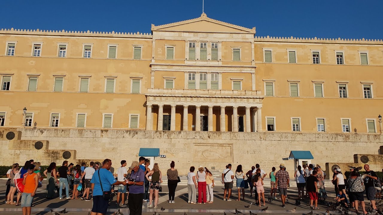 Hellenic Parliament | Old Royal Palace | Syntagma Square | Athens | Greece | 4K