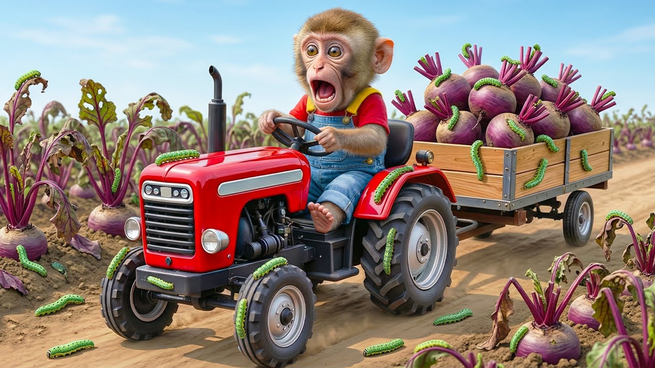 😨🐛 Little Monkey Discovers the Worms' Plot — The Battle to Save the Beetroot Field!