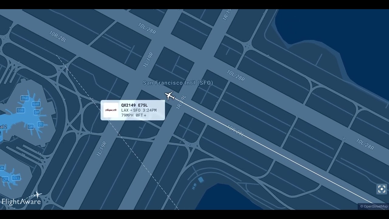 Horizon Air Landing at SFO flight tracker