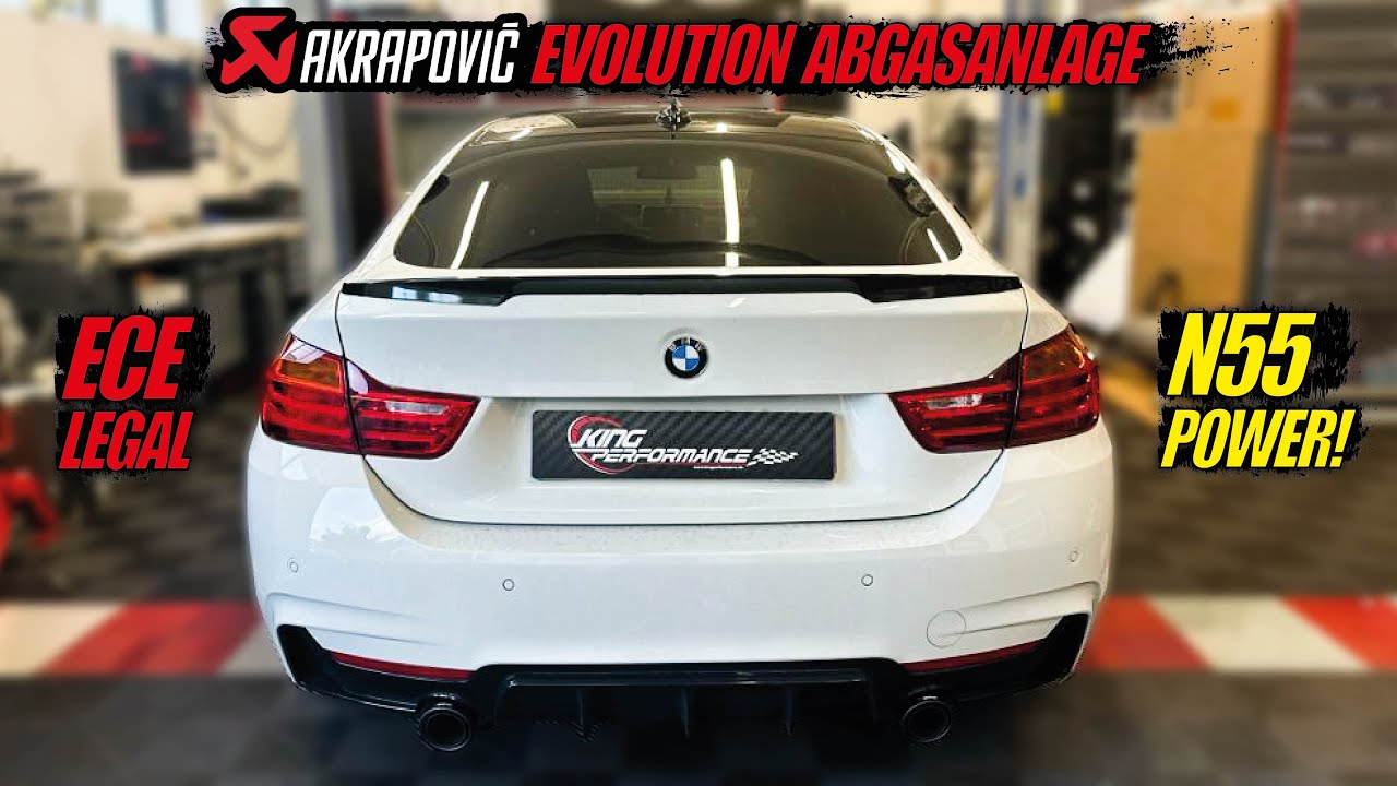 AKRAPOVIC EVOLUTION Abgasanlage LEGAL ECE passend für BMW 435i F32 F33 F36 aus Edelstahl