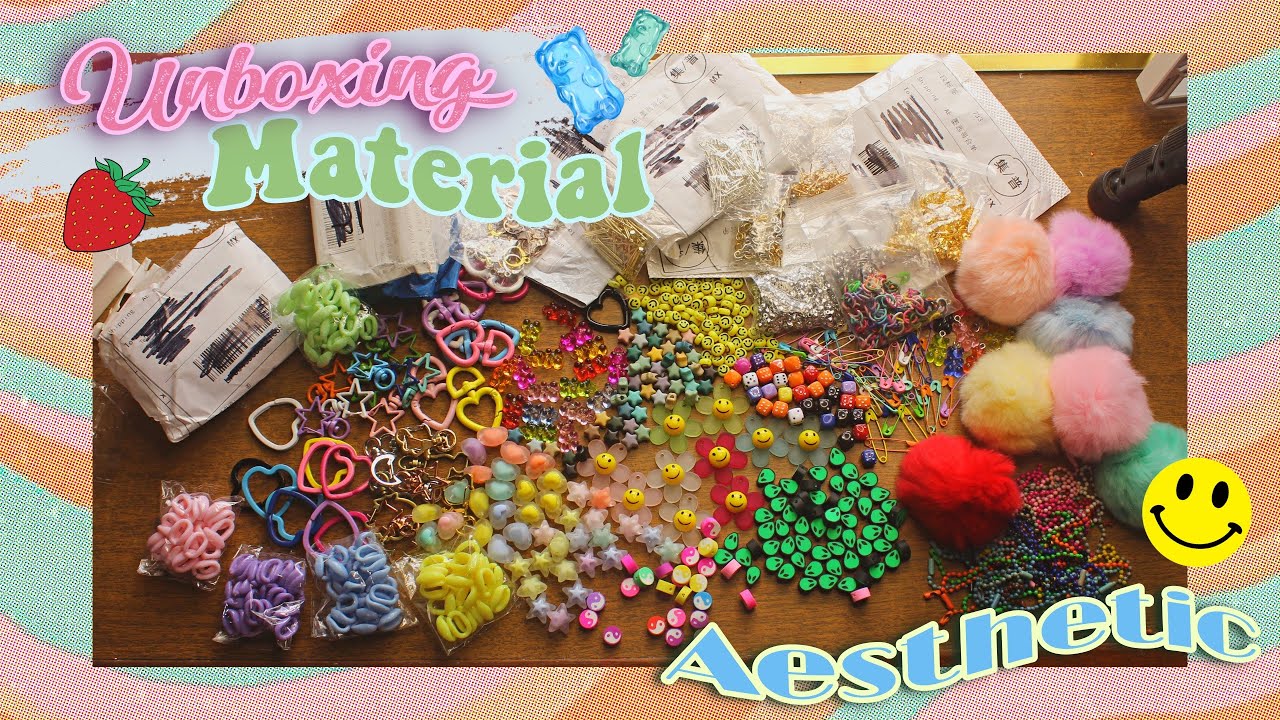 Unboxing de MATERIAL para JOYERÍA & DIY'S AESTHETIC (CUENTAS, DIJES, ABALORIOS) ALIEXPRESS