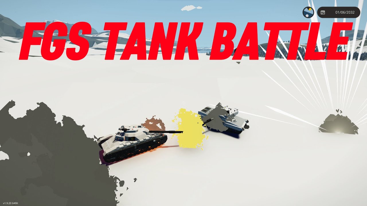 Huge Tank Battle In Stormworks