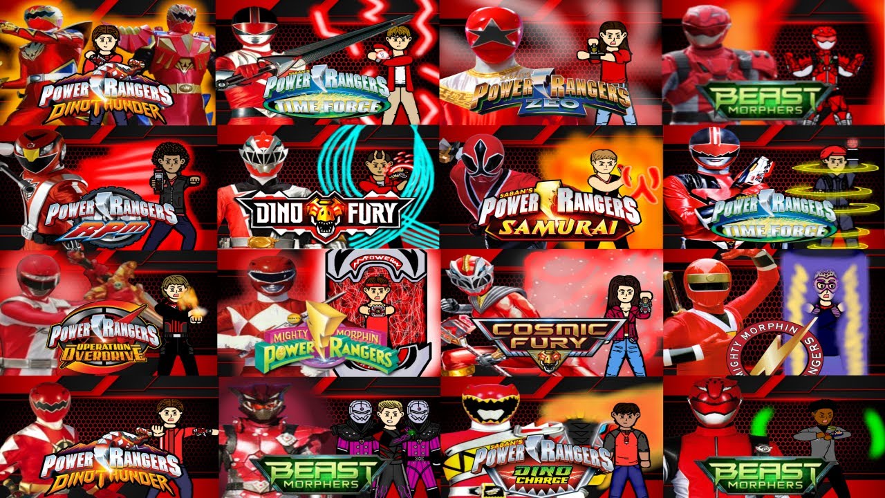 All Red Ranger Animated Morphs (THUS FAR) (By Lupin Green)