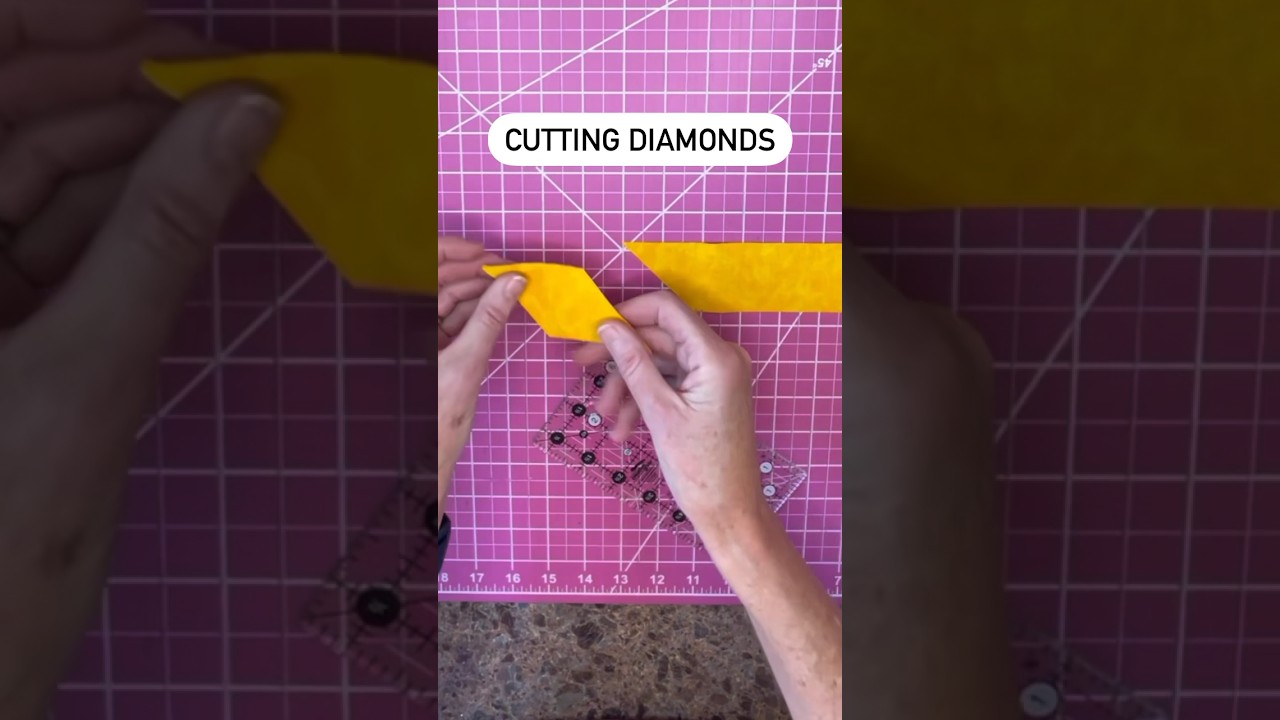 Cutting Diamond quilt blocks like a pro! #sewing #quilting