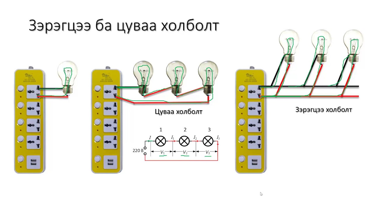 1-9: Зэрэгцээ ба цуваа холболт (Parallel and Series)