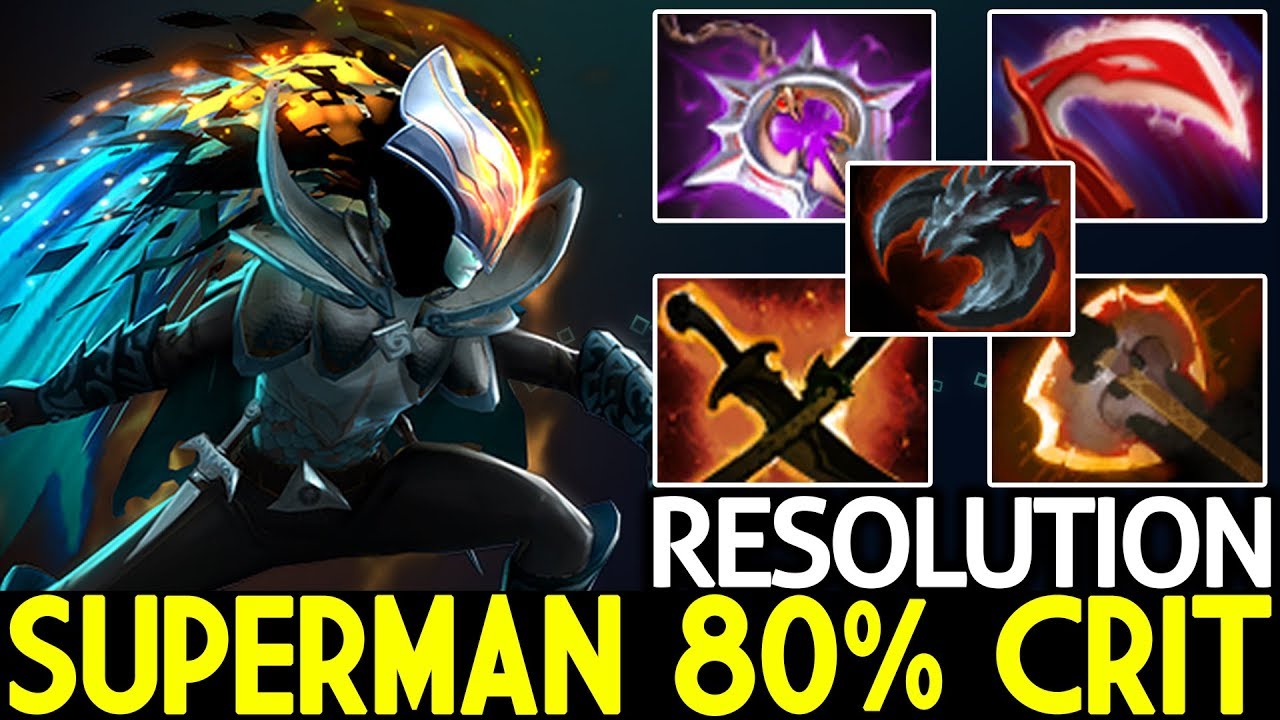 Resolution [Phantom Assassin] Superman 80% Crit Late Game Boss 7.21 Dota 2