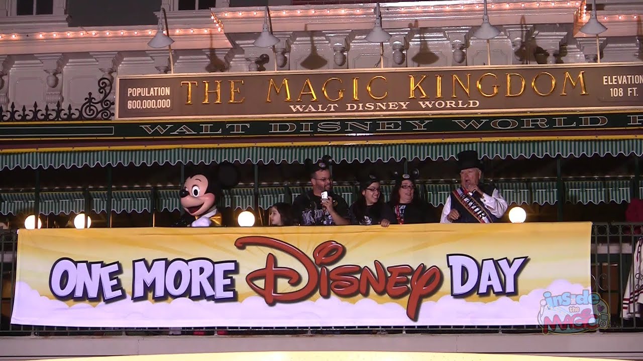 One More Disney Day welcome ceremony at the Magic Kingdom, Walt Disney World