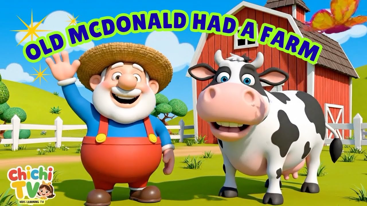 Old MacDonald Had a Farm! 🐄🚜 Learn Animal Sounds & Song for Kids | Chichi Kids Learning TV