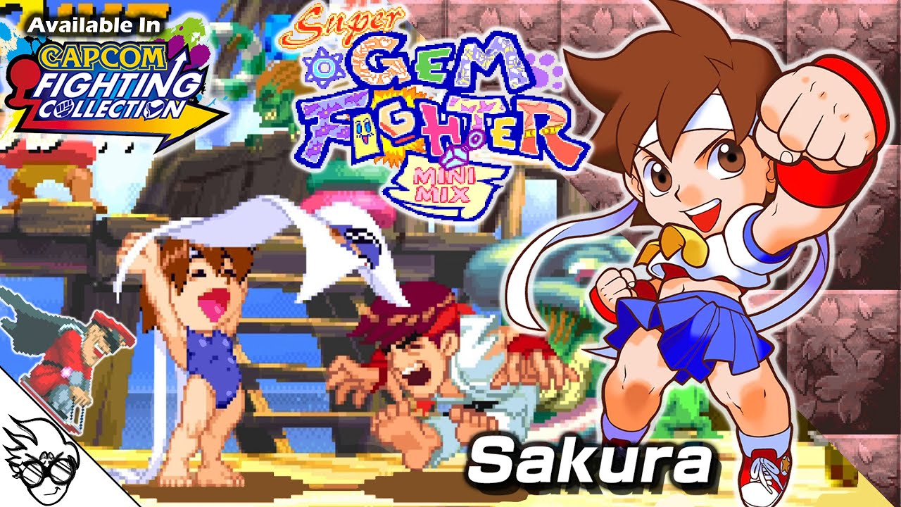 Super Gem Fighter Mini Mix / Pocket Fighter (Arcade 1997) - Sakura Kasugano  [Playthrough/LongPlay]