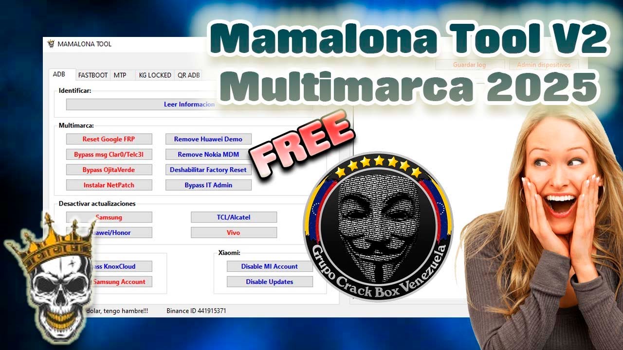 Review a la extraña Mamalona Tool V2 2025 Multimarca GRATIS Samsung Huawei Honor Xiaomi Nokia