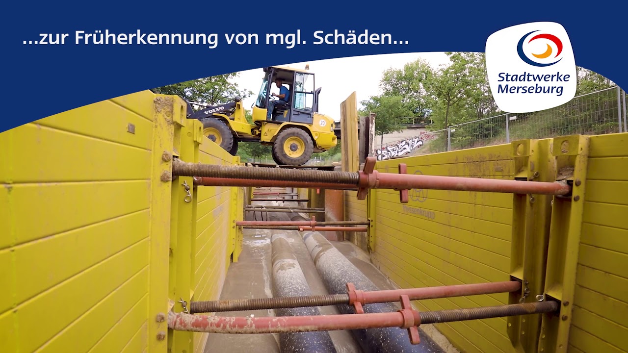 Unterörterung Bahnbrücke Geiseltalstraße - Bautagebuch TREA - Stadtwerke Merseburg