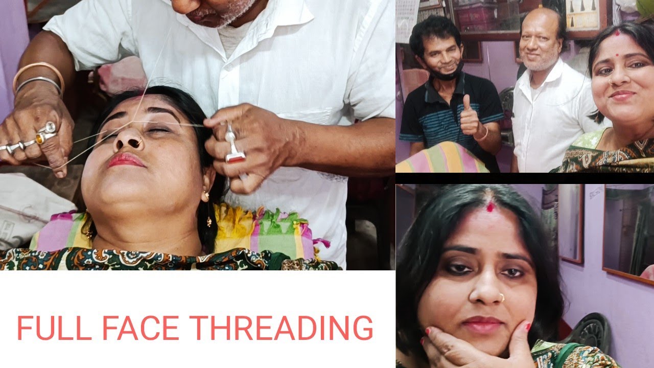 Full Face Threading In Parlour / সেলুনে গিয়ে পুরো মুখ সূতা দিয়ে পরিষ্কার করলাম