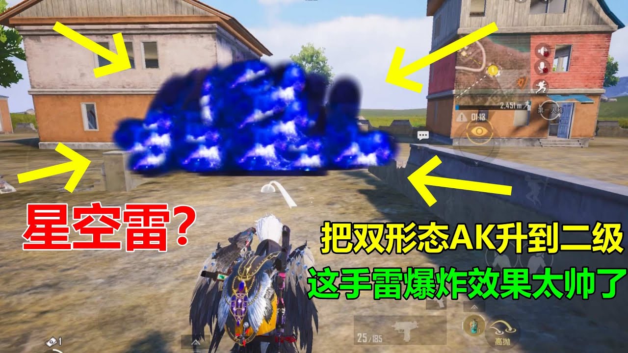 粉丝强烈建议我升AK二级，升完后惊呆了，星空版手雷效果太帅了