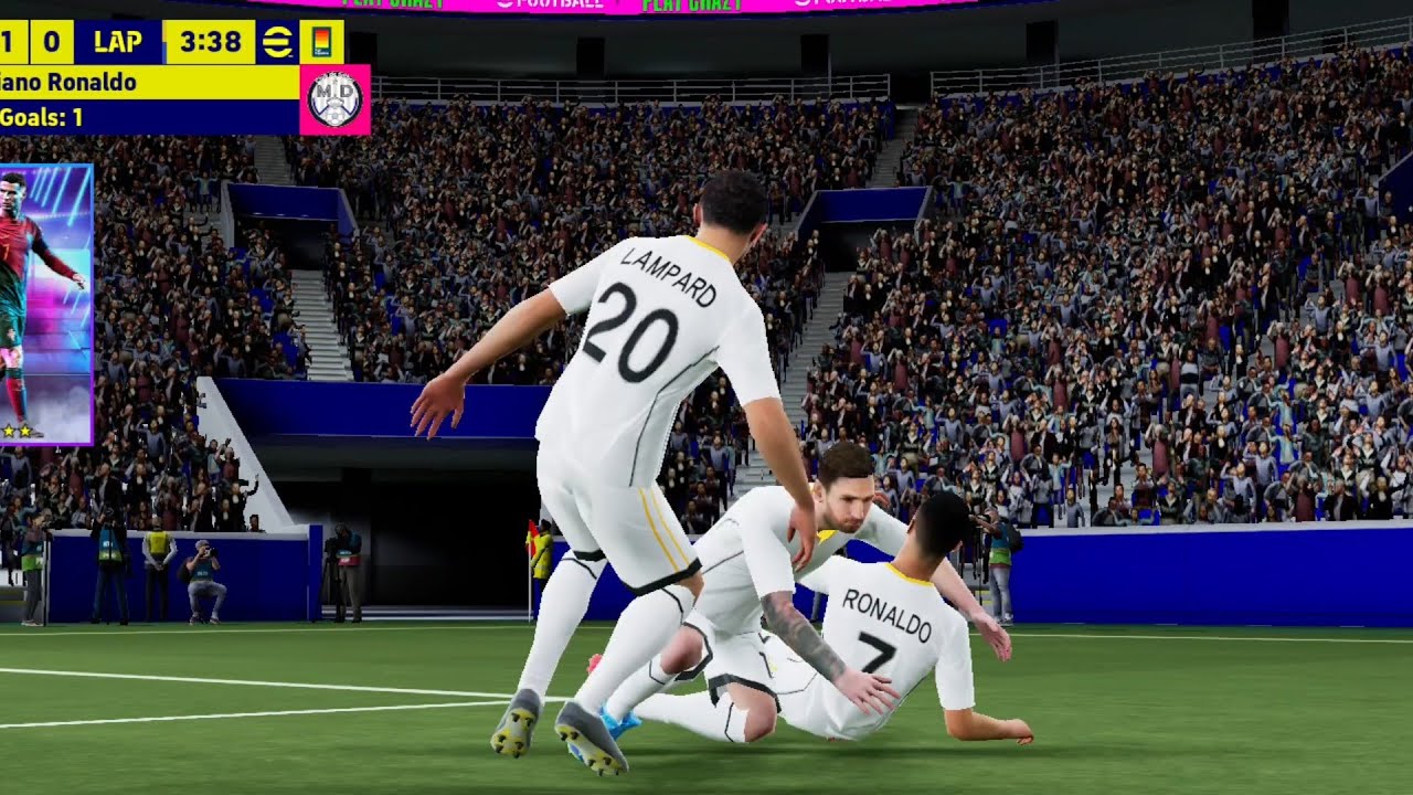 V-030 - Real Madrid vs Las Palmas efootball mobile game play!!